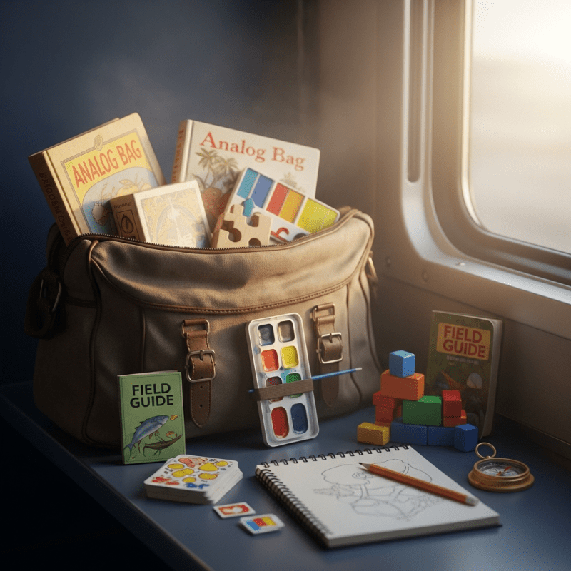 Analog Bag Ideas: Screen-Free Travel Activities for Kids